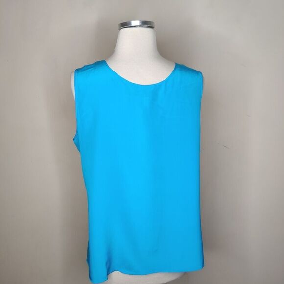 Koos of Course Silk Tank Top Colorful Plaid Stripe Rainbow Mixed - Picture 6 of 7